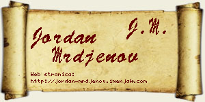 Jordan Mrđenov vizit kartica